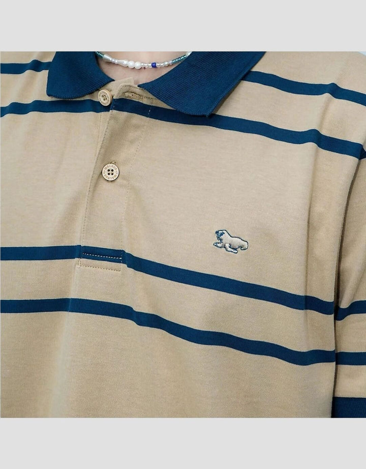 Walrus Polo Kemeja Salur Bernapas Uniseks