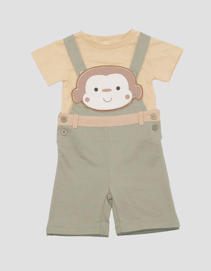 Pipiniko Monkey Coll Jumpsuit Overall Boys