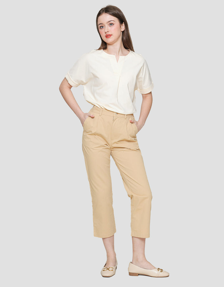 St. Yves Buttoned Baggy Chinos Celana Panjang Wanita