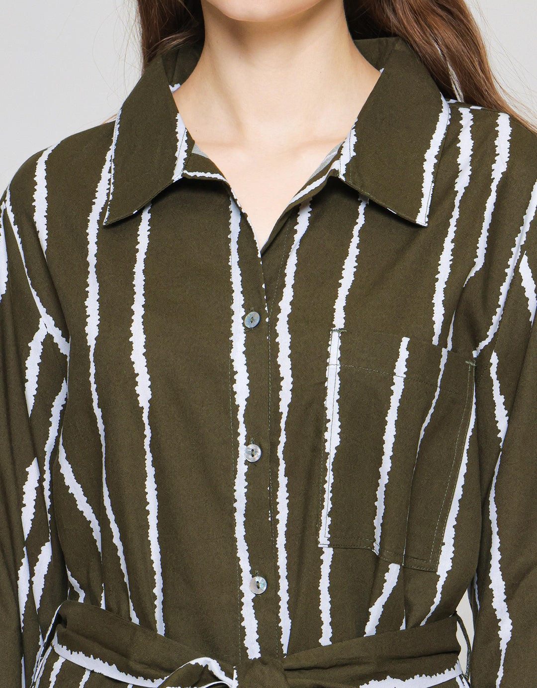 St. Yves Stripy Cotton Women's Dress Shirt