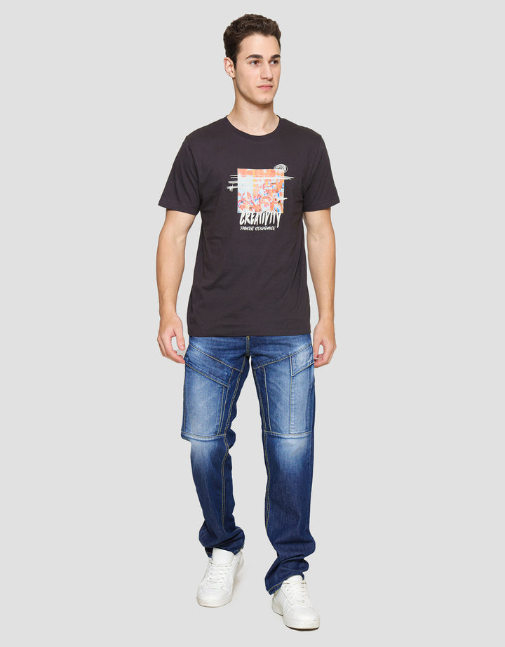 T Zone Print Art Creativity Kaos Pria