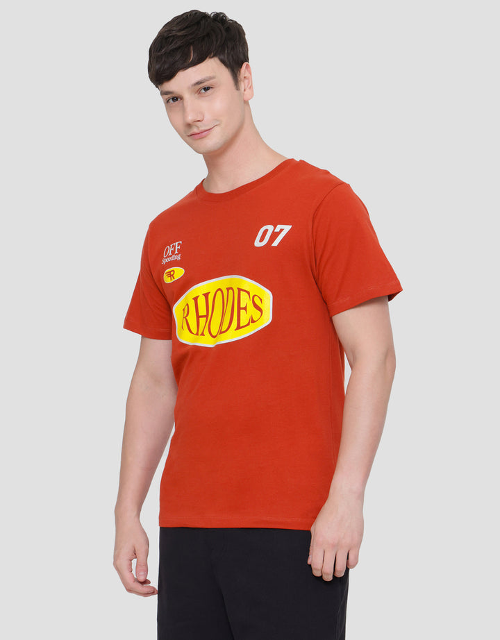 T Zone Print Theme Race Rhodez Men's Short Sleeve T-Shirt