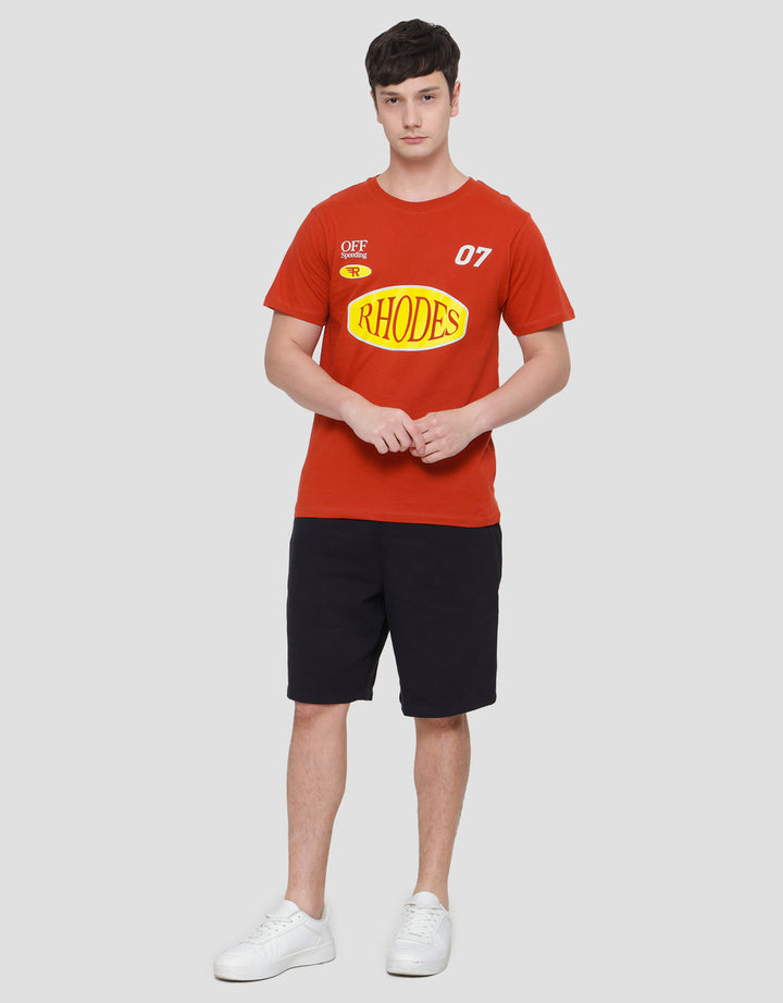 T Zone Print Theme Race Rhodez Men's Short Sleeve T-Shirt