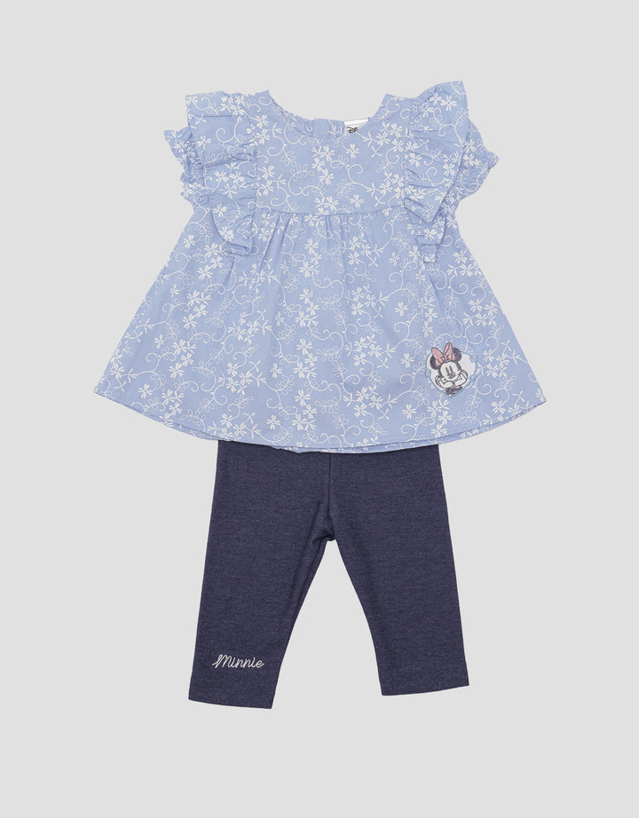 Disney Girls Minnie Print Embro Set Baby Girl