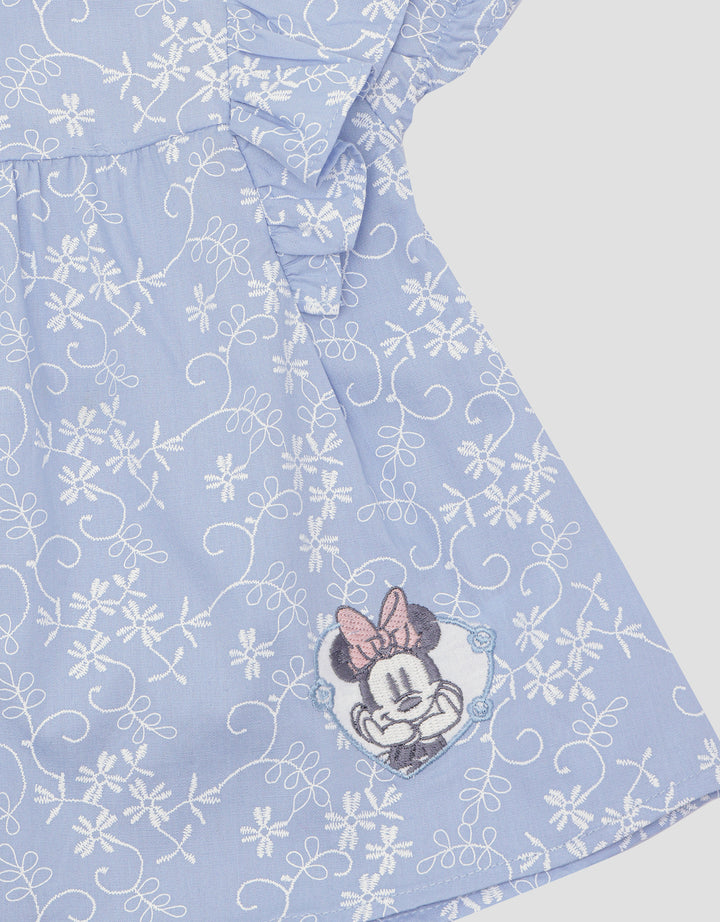Disney Girls Minnie Print Embro Set Baby Girl
