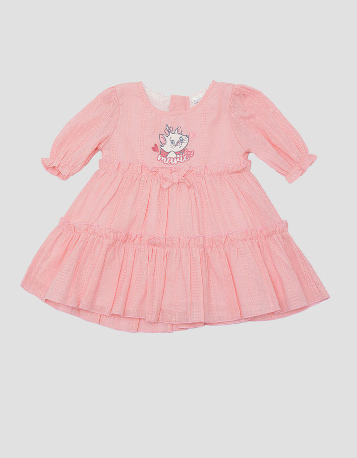 Disney Marie Dress Lengan Pendek Anak Perempuan