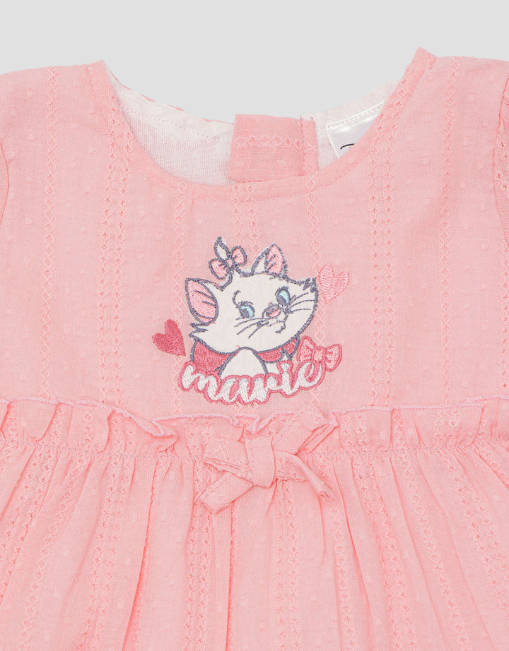 Disney Marie Dress Lengan Pendek Anak Perempuan