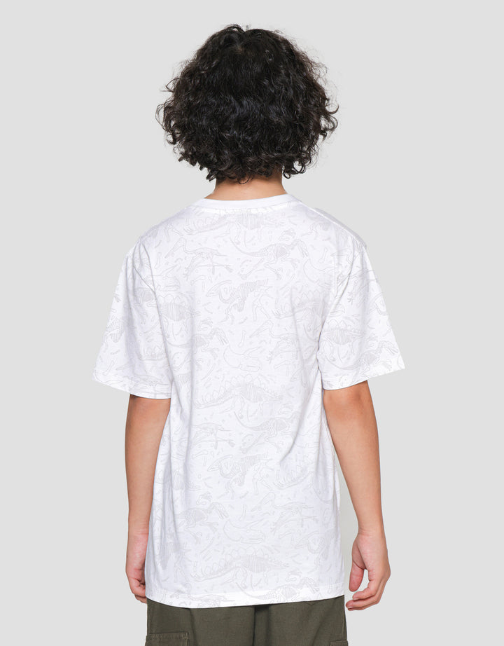 Nevada Print Dinosaurus Flock Kaos Anak Laki-Laki