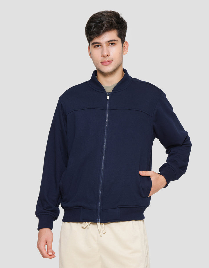 Cole Knit Interlock Basic Jaket Pria