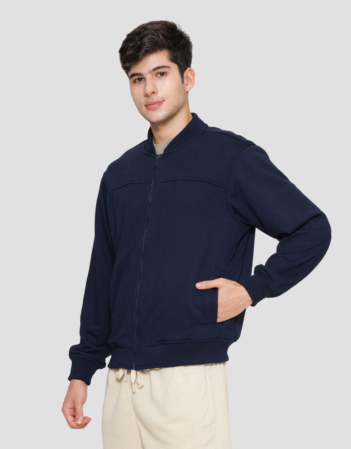 Cole Knit Interlock Basic Jaket Pria