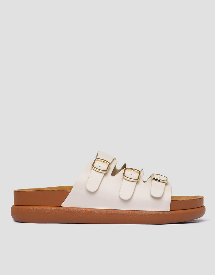 St. Yves Three Buckle Sandal Slipper Wanita