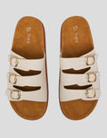 St. Yves Three Buckle Sandal Slipper Wanita