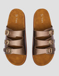 St. Yves Three Buckle Sandal Slipper Wanita