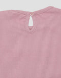 Little M Ribbed With Bordir Blouse Anak Perempuan