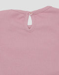 Little M Ribbed With Embroidery Blouse for Girls