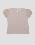 Little M Ribbed With Embroidery Blouse for Girls