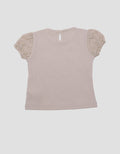 Little M Ribbed With Embroidery Blouse for Girls