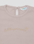Little M Ribbed With Embroidery Blouse for Girls
