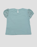 Little M Ribbed With Embroidery Blouse for Girls