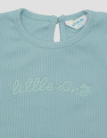 Little M Ribbed With Bordir Blouse Anak Perempuan