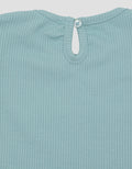 Little M Ribbed With Embroidery Blouse for Girls