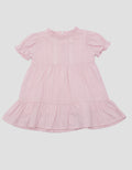 Little M Texture With Lace Midi Dress for Girls