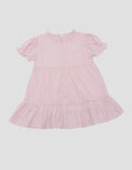 Little M Texture With Lace Midi Dress for Girls