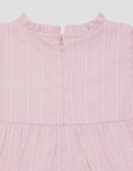 Little M Texture With Lace Midi Dress for Girls