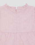 Little M Texture With Lace Midi Dress for Girls