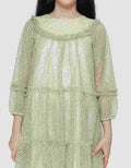 Sweet Miss Brokat Leher Half Midi Dress Anak Perempuan