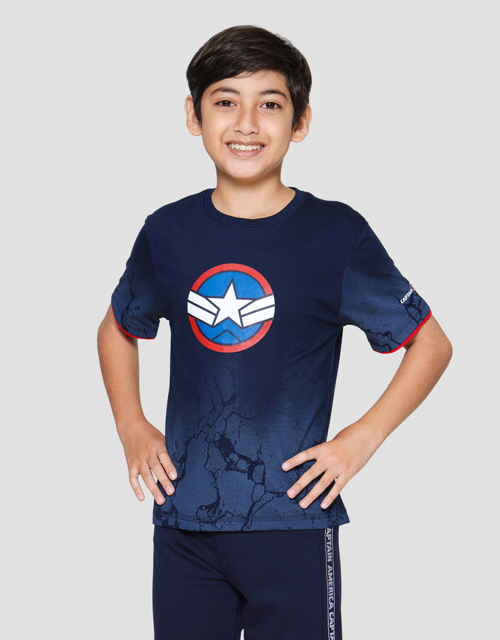 Marvel Avenger Capt Amrik Kaos Lengan Pendek Anak Laki-laki