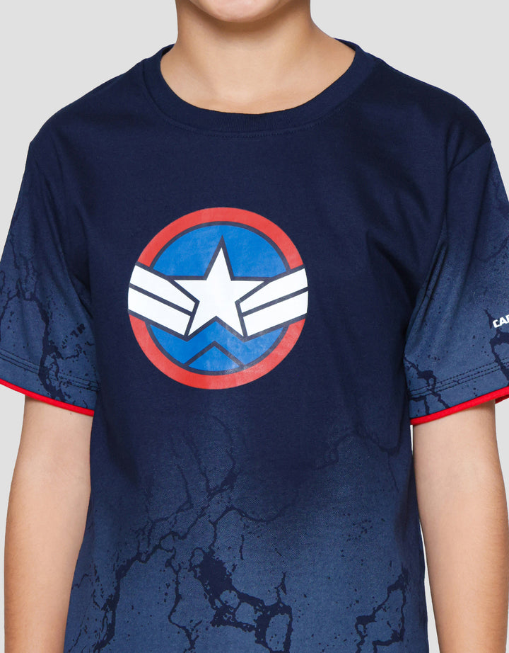 Marvel Avenger Capt Amrik Kaos Lengan Pendek Anak Laki-laki