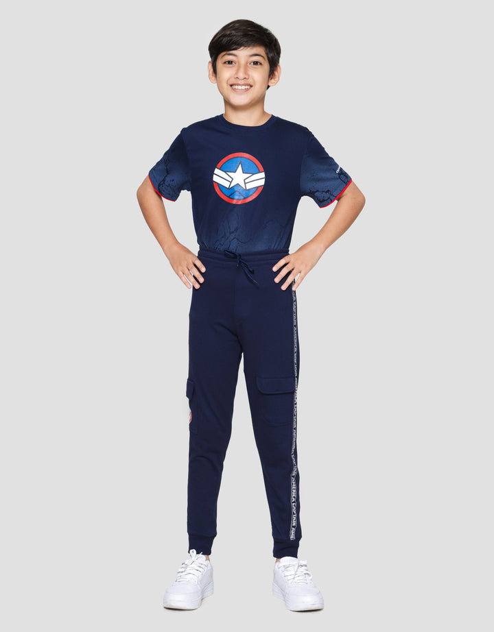 Marvel Knit Avengers Captain America Celana Panjang Anak Laki-Laki