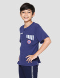 Marvel Captain America Kantong Kombinasi Kaos Henley Anak Laki-Laki