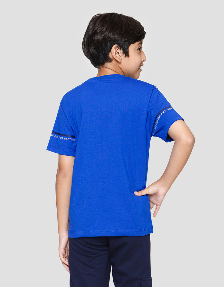 Marvel Avenger Logo Half Embro Marble Emboss Kaos Anak Laki-laki