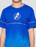 Marvel Avenger Logo Half Embro Marble Emboss Kaos Anak Laki-laki