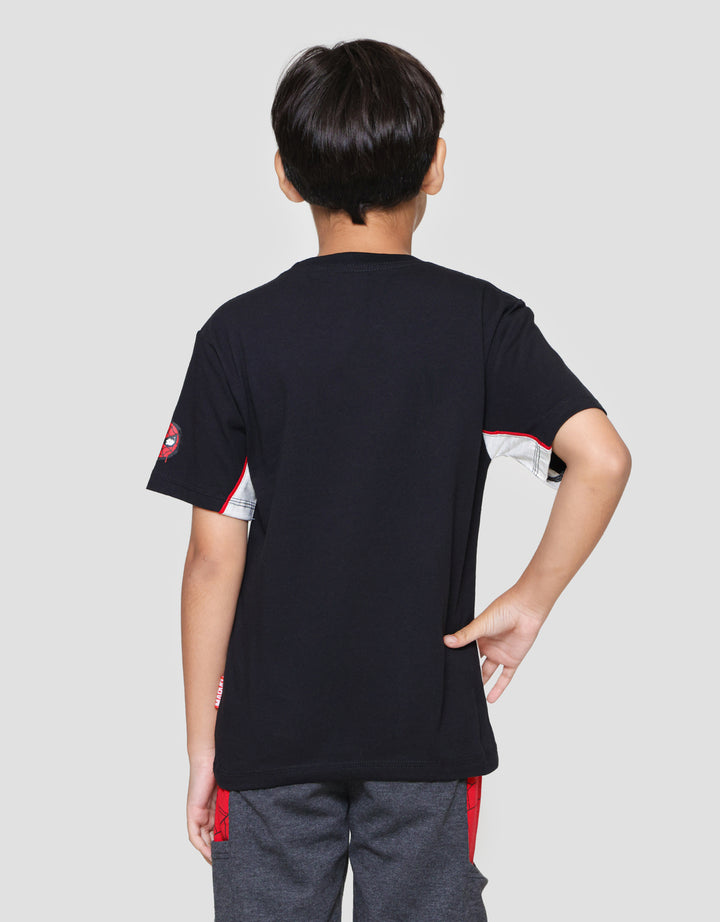 Marvel Spiderman Cutsewn Piping Kaos Lengan Pendek Anak Laki-Laki