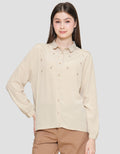 Connexion Neck Crinkle Kemeja Wanita