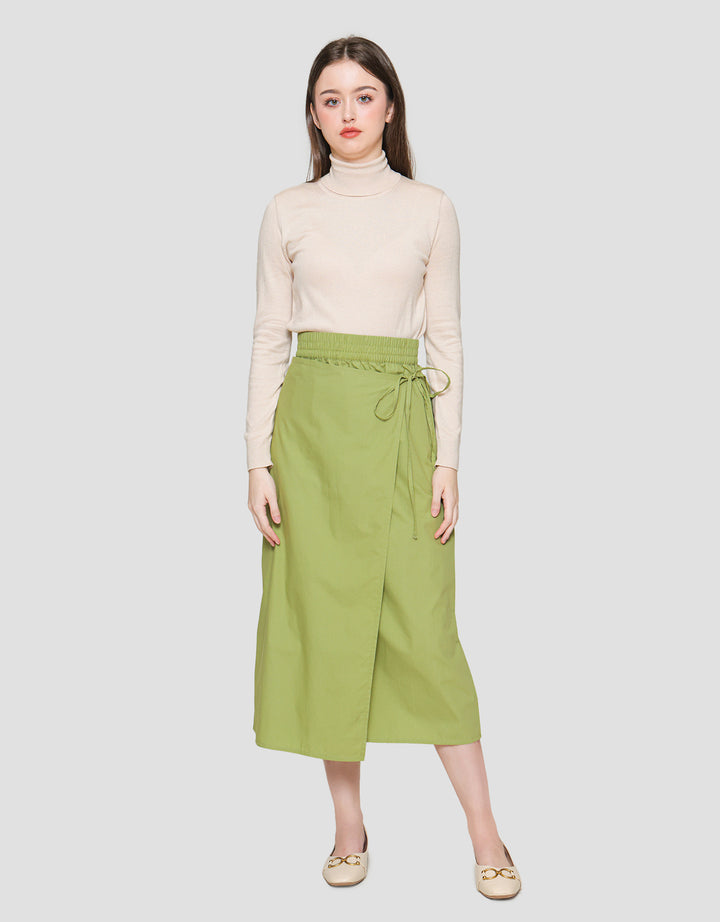 Connexion Wrap Tie Rok Midi Wanita