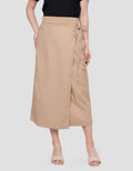 Connexion Wrap Tie Rok Midi Wanita