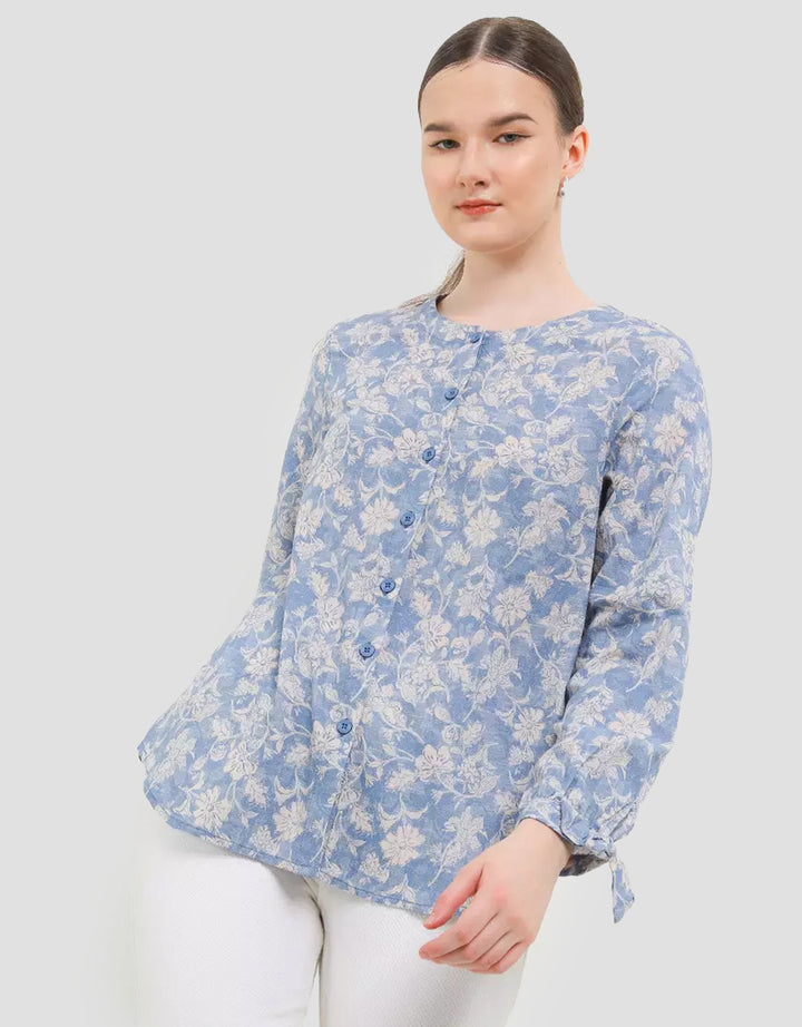 Expand Venaya Blouse Kemeja Motif Bunga Wanita
