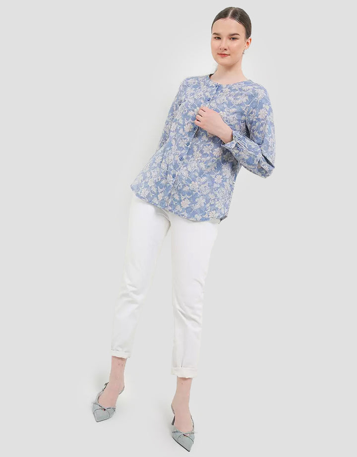 Expand Venaya Blouse Kemeja Motif Bunga Wanita