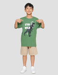 Nevada Stay Wild Dino Kaos Anak Laki-laki