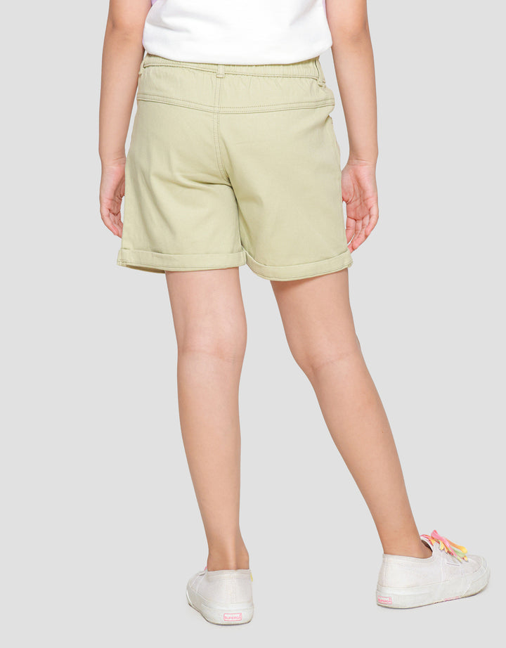 Little M Woven Paperbag Waist Polos 2 Celana Pendek Anak Perempuan