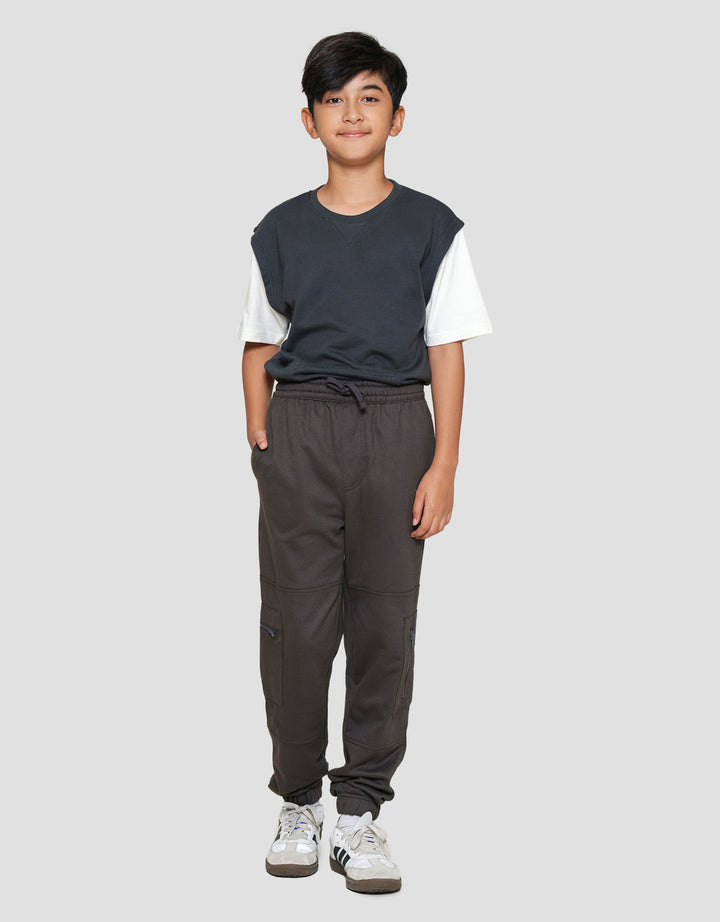 Nevada Knit Cargo 3D With Zipper Jogger Anak Laki-laki