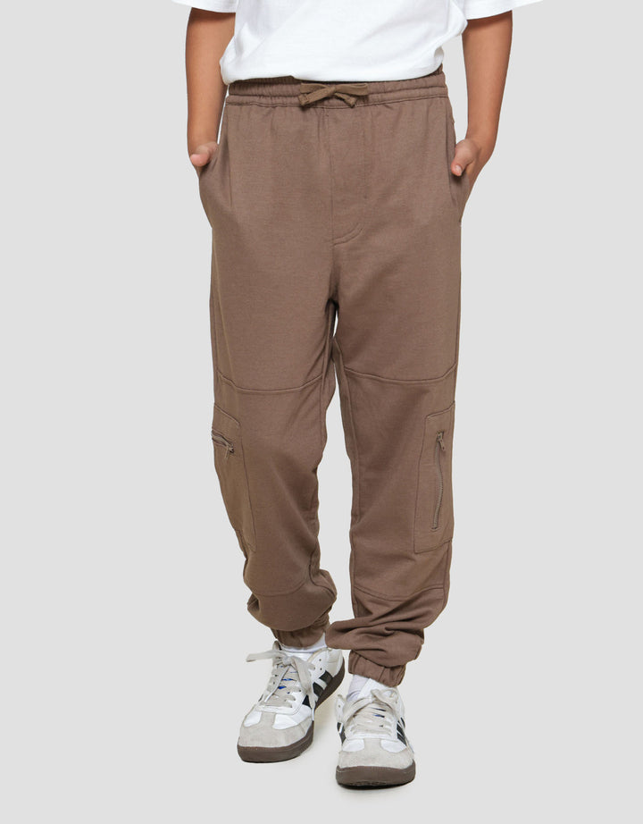 Nevada Knit Cargo 3D Zipper Jogger Anak Laki-laki