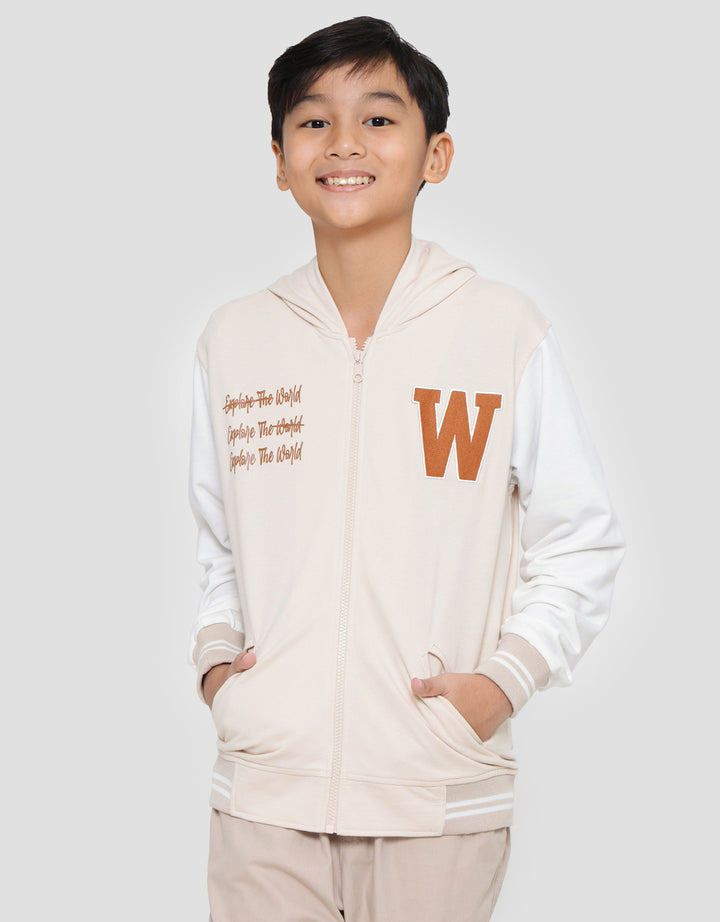 Nevada Logo Print Jaket Hoodie Anak Laki-laki