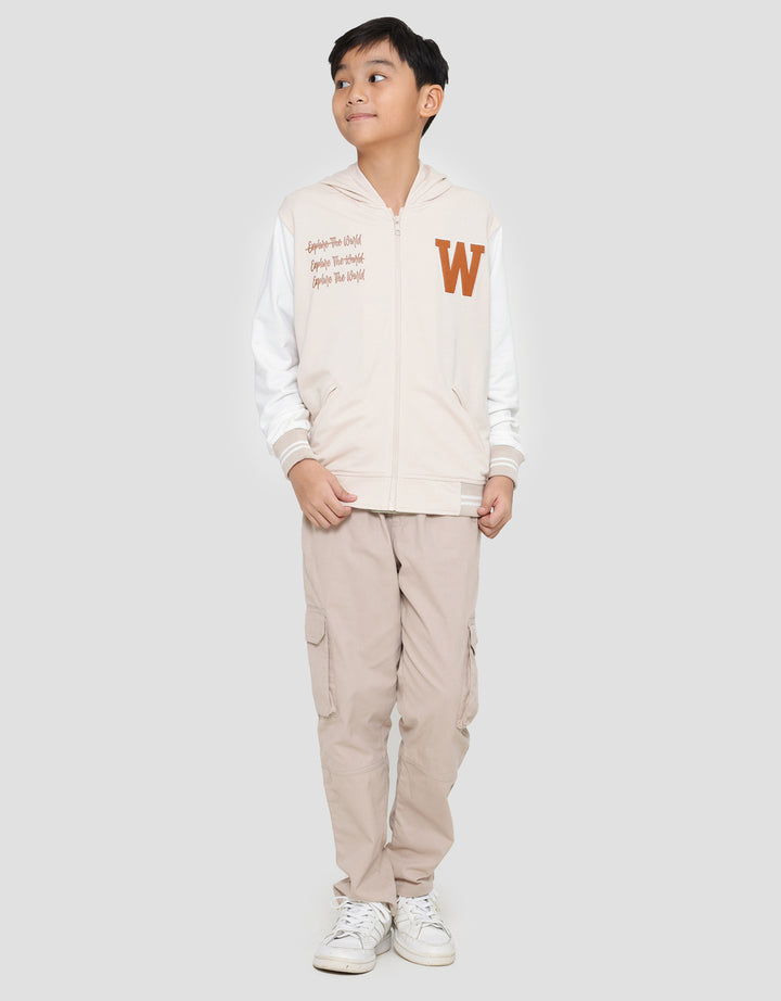 Nevada Logo Print Jaket Hoodie Anak Laki-laki