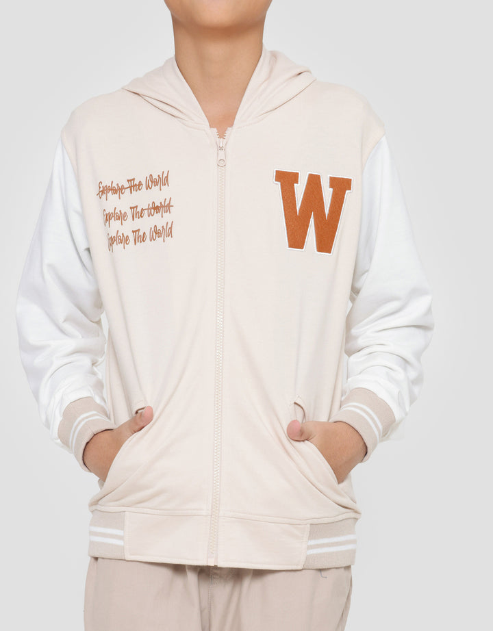 Nevada Logo Print Jaket Hoodie Anak Laki-laki