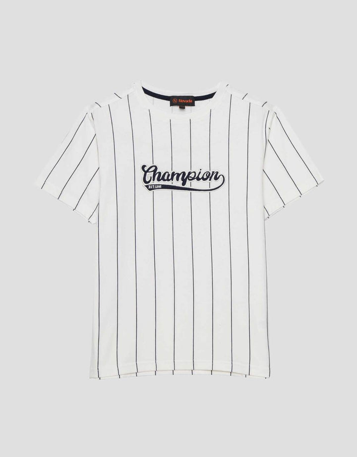 Nevada Stripes Patch Besar Tengah Depan Kaos Anak Laki-laki